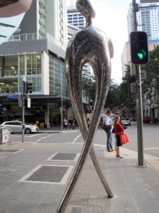 shiny metal sculpture is called Pride